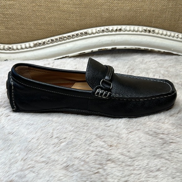 Johnston & Murphy | Men's Gibson Black Leather Bit J Flex Driving Loafer - Picture 2 of 13